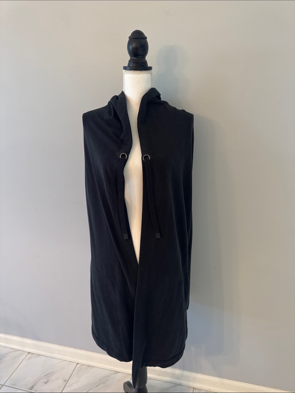 Athleta -Black Hooded Cardigan